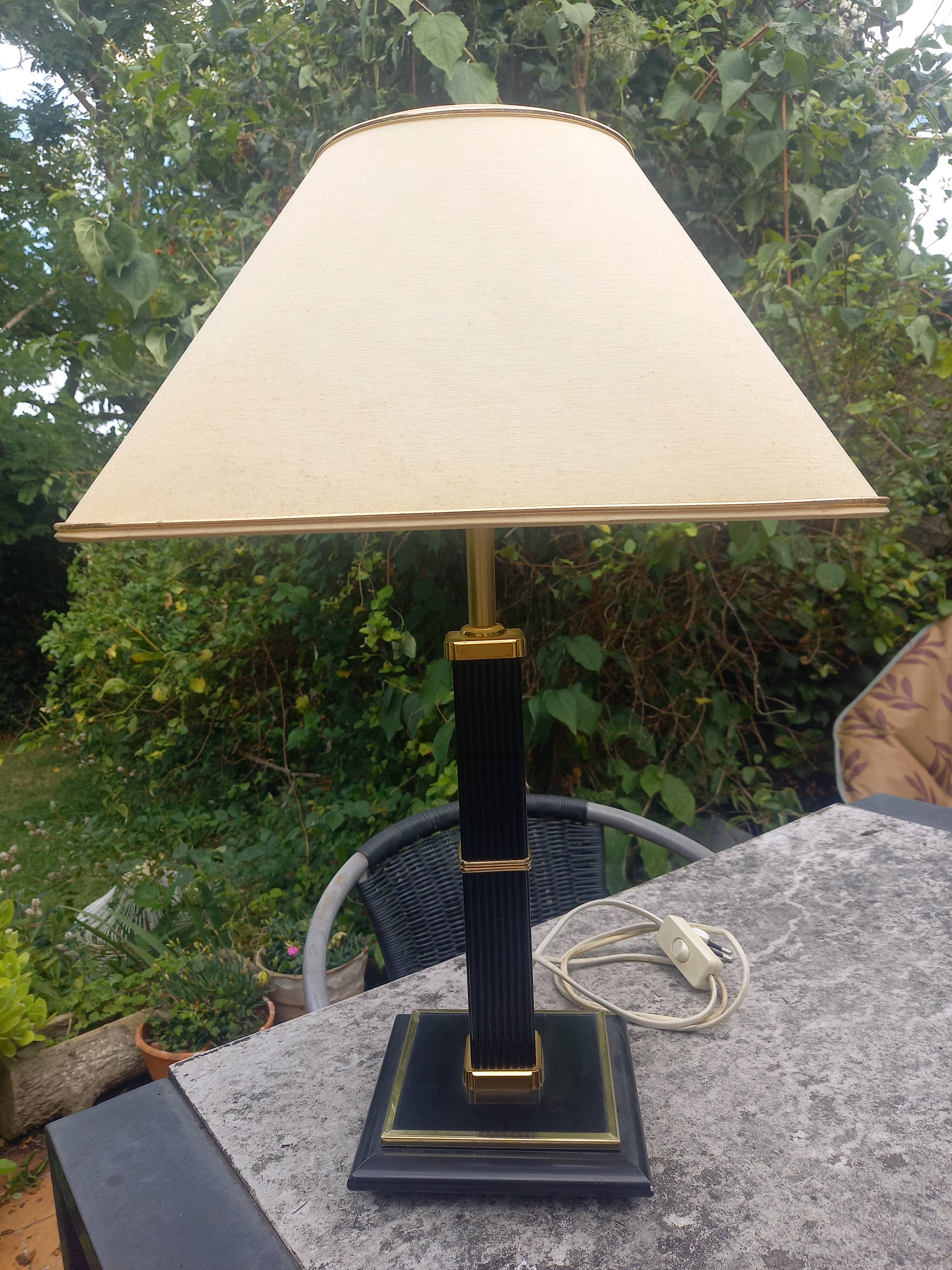 Vintage black and gold Robert De Schuytener lamp