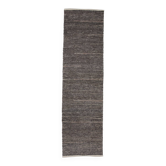 Tapis kilim de couloir marron foncé vintage