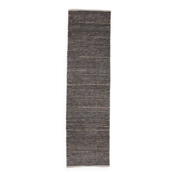 3x11 Vintage Dark Brown Super Soft Kilim Runner Rug, 94x345Cm