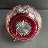 Overlay cut crystal salad bowl