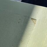 Patinated green baluster table