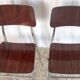 Duo de chaises formica imitation palissandre années 60
