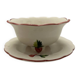 Earthenware draining salad bowl