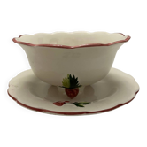 Earthenware draining salad bowl
