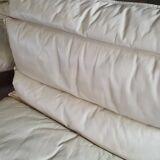 Modular sofa in leather and suede