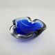 Mid-century design set of 6 blue Murano glass bowls, 1970s