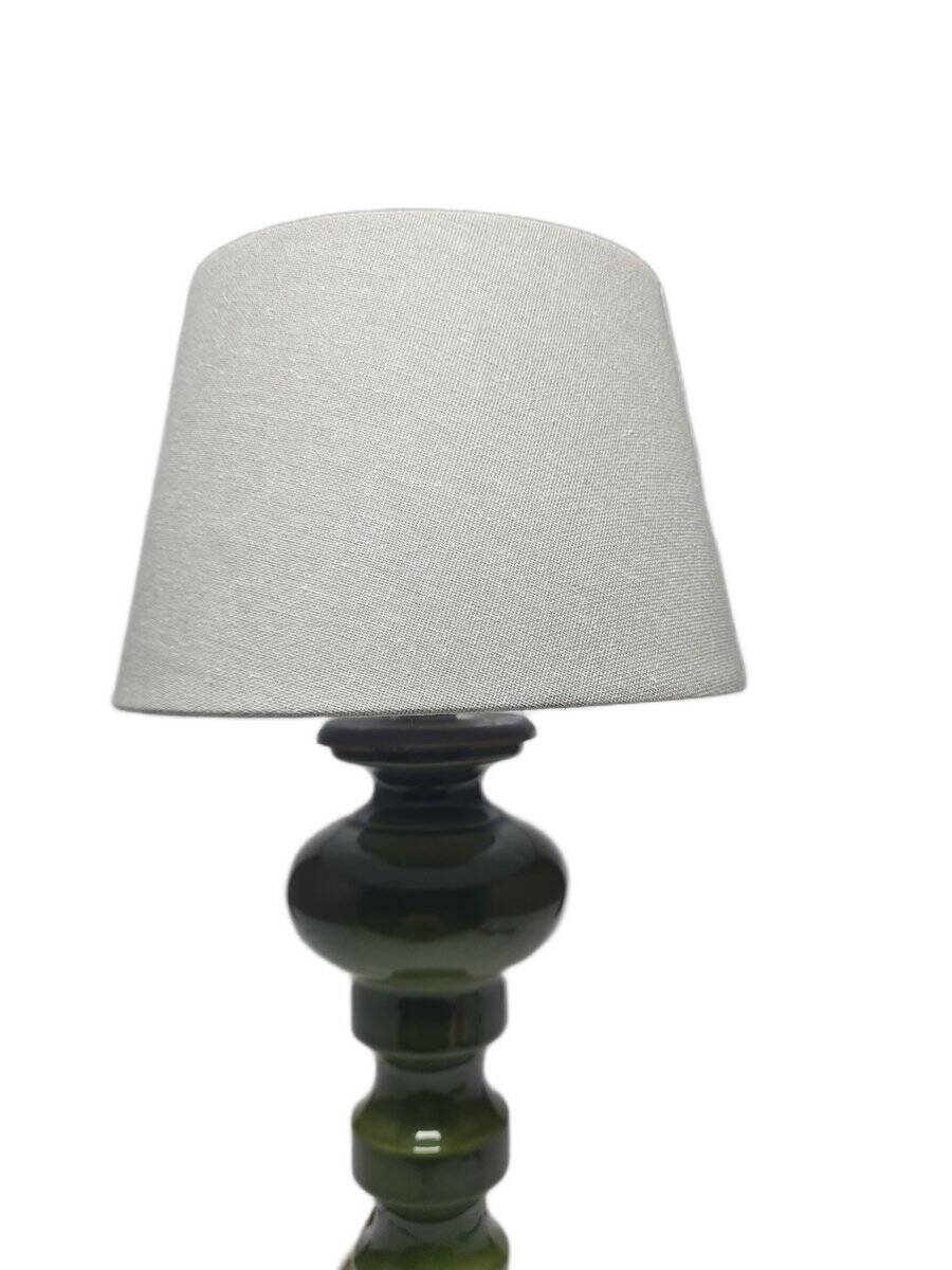 Polish postmodern bedside lamp in glass and pottery, 1980s