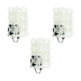 Mid-Century Bubble Glass Wall Lamps by Helena Tynell for Limburg, 1960s
