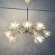 Austrian flower chandelier by Emil Stejnar for Rupert Nikoll, Vienna, Austria, 1950s.