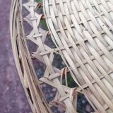 suspension en rotin vintage