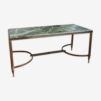 Vintage marble and brass coffee table