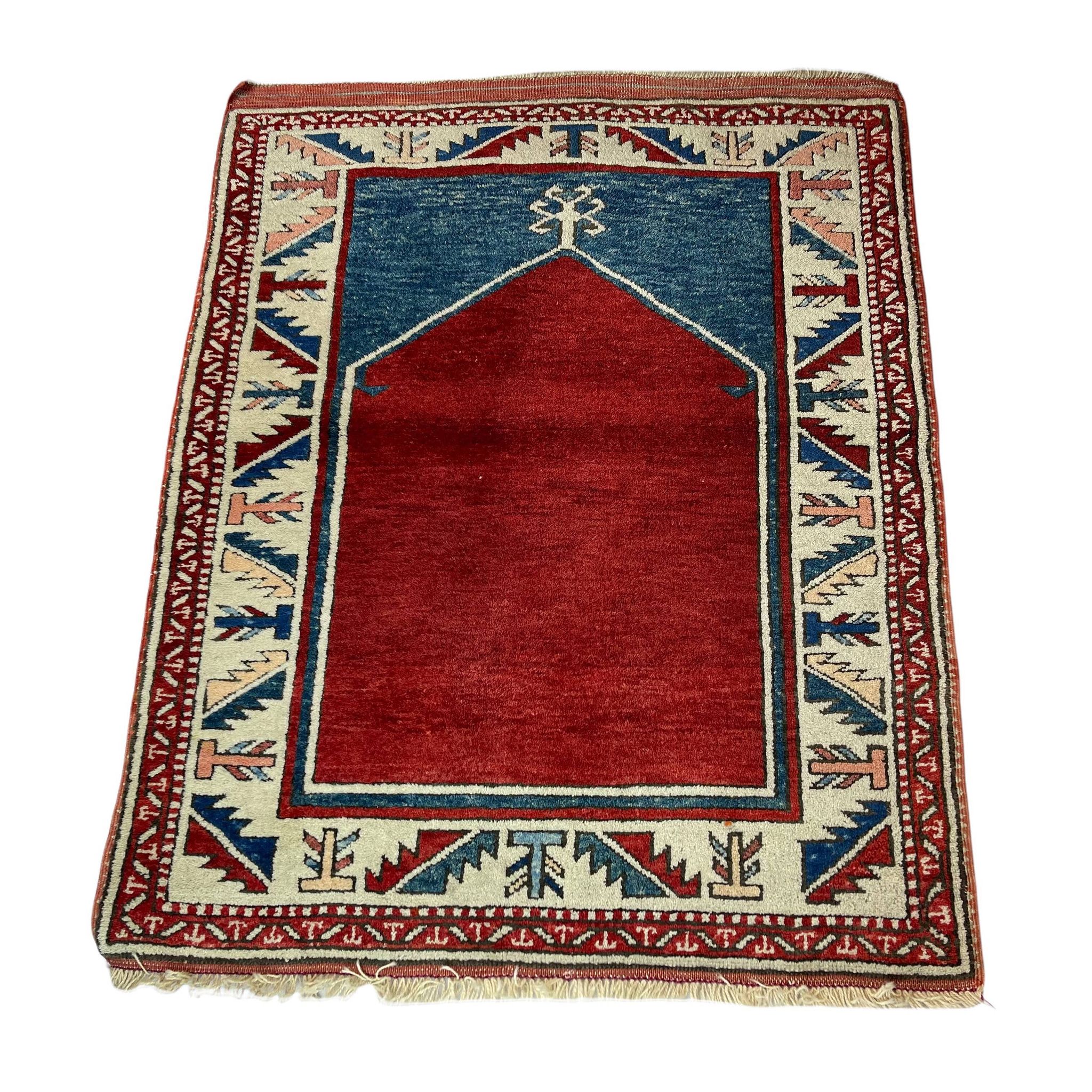 Vintage Afghan kazak  Rug ,Feiner Handgeknüpfter Orientteppich Afghan Kazak Teppich, 110X87 cm