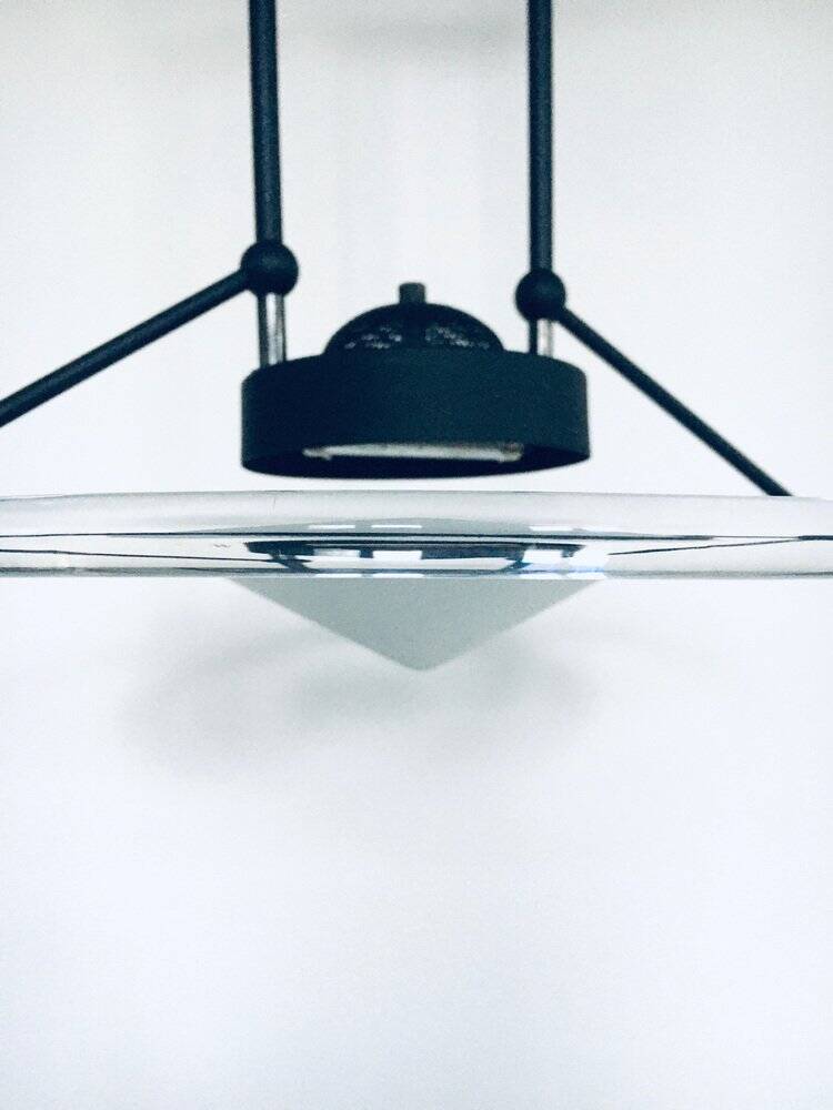 Black pendant lamp, 1980s