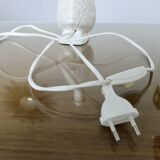 Italian "shell" lamp in cracked ceramic from the 70s and 80s