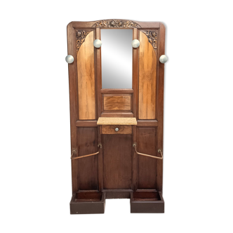 Art Deco Coat Rack in Walnut Burl