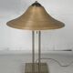 Lampe de table en laiton et rotin en roseau, Italie 1970