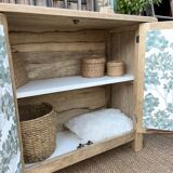 Solid wood and cane sideboard