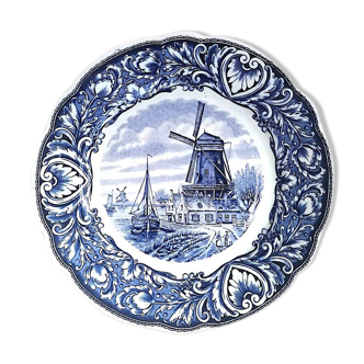 Decorative porcelain wall plate st. Delft at the mill
