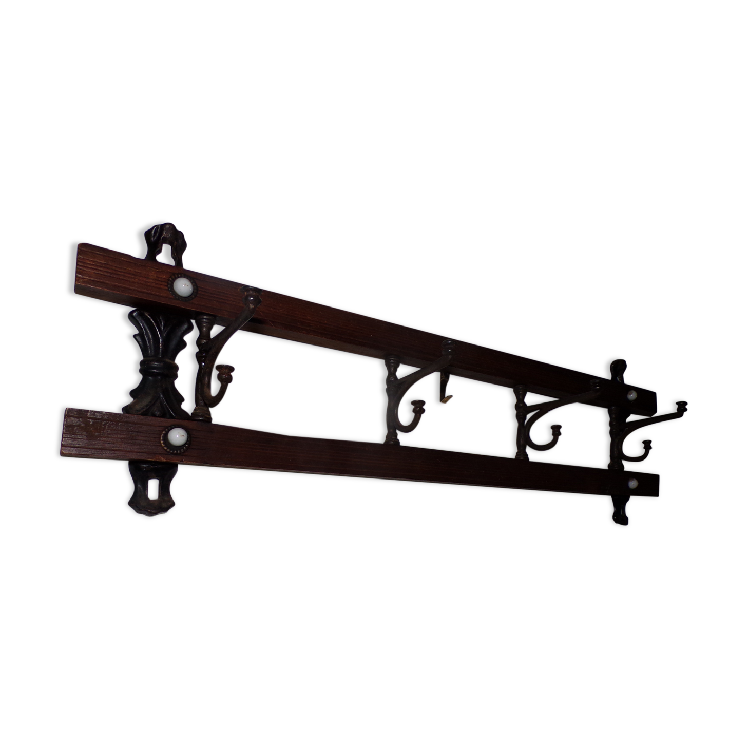 Wall coat rack hooks art deco 1930