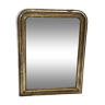 Miroir patiné en bois, 90x68 cm