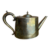 Antique silver-plated teapot with insulated handle - Tableware style