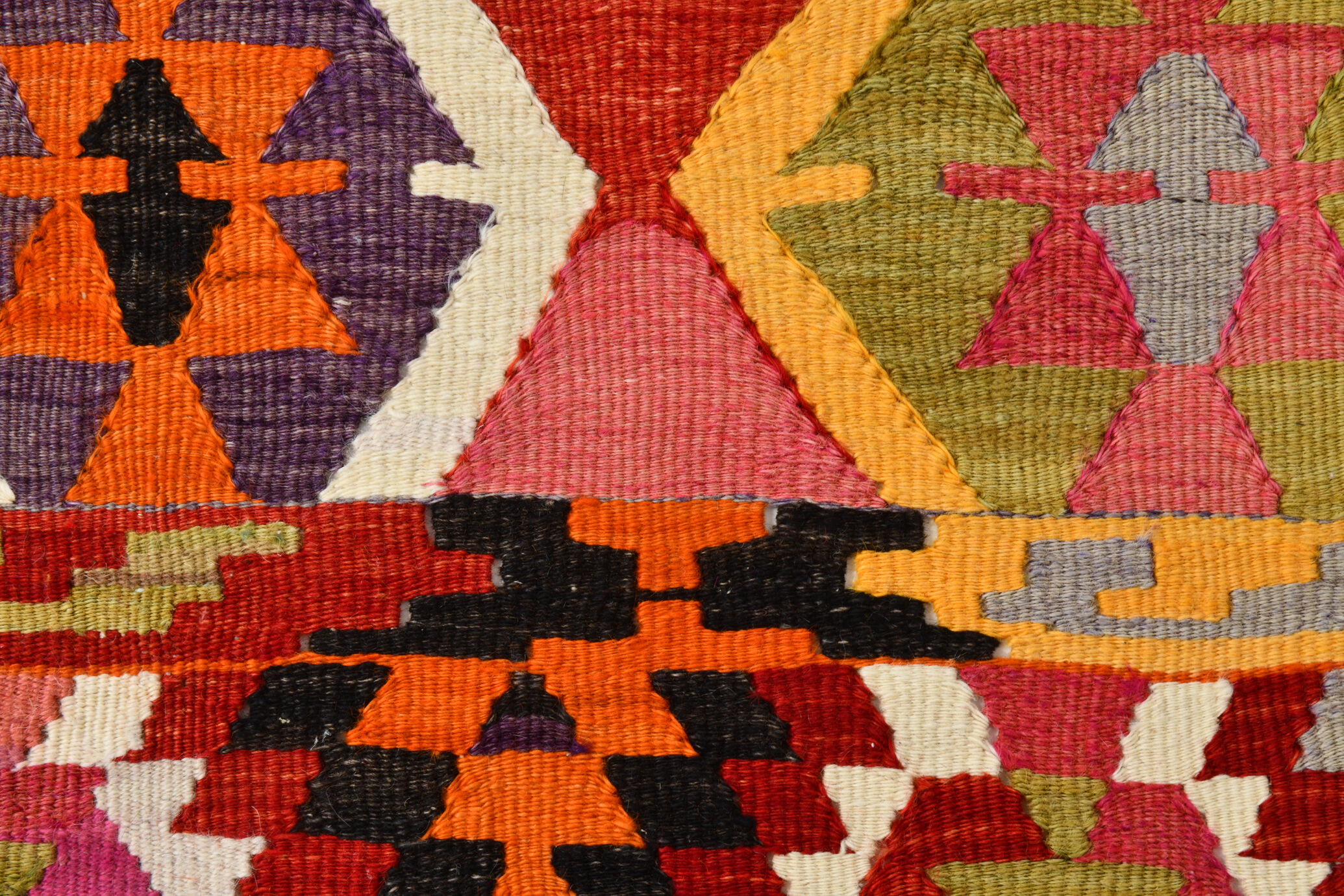 5x7 bold colorful kilim rug, 155x220cm