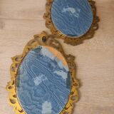 Lot 2 vintage worked metal frames