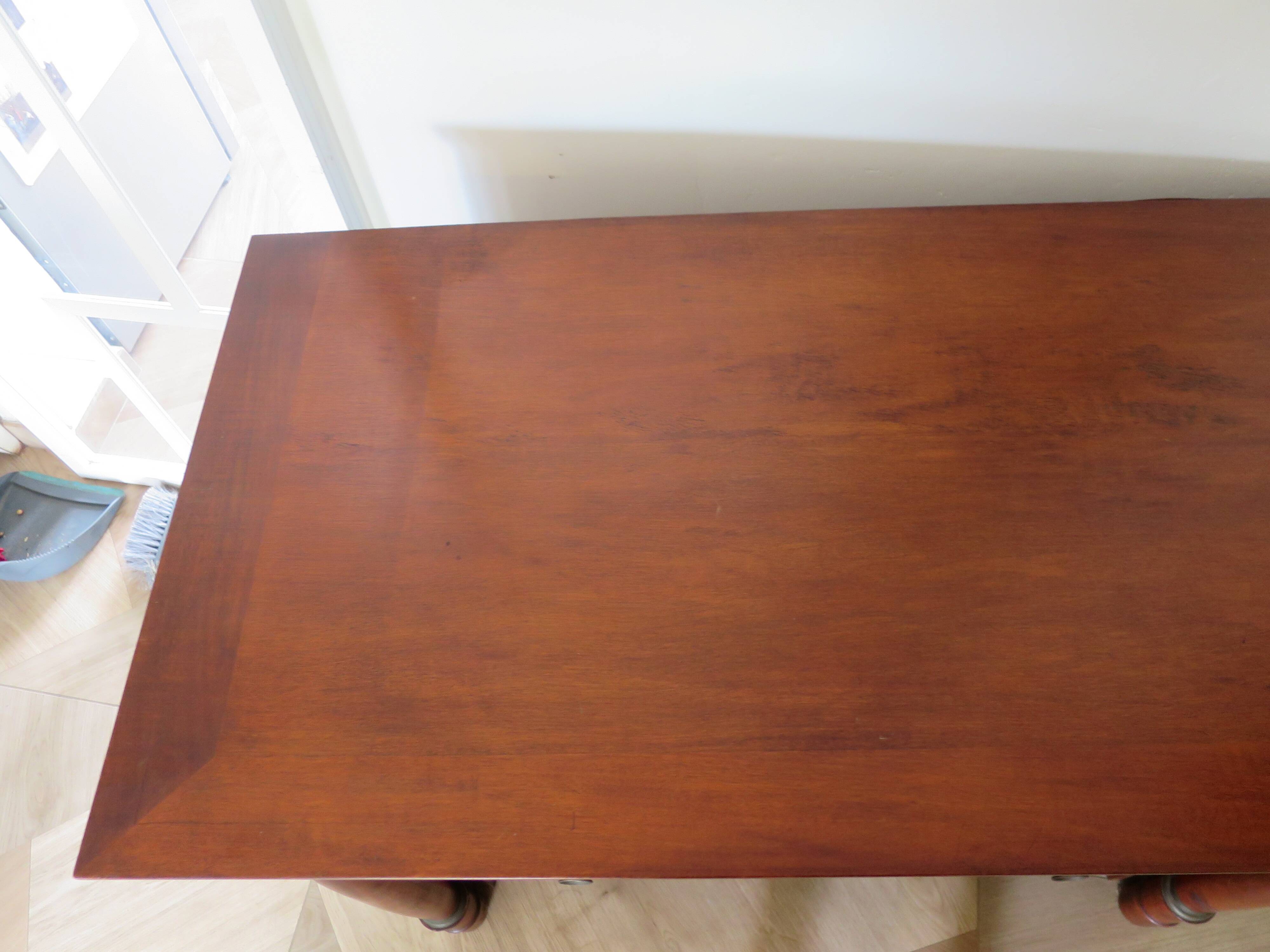 4-drawer chest of drawers - empire style - with detached columns - mahogany-bronze stain