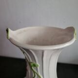 Vintage twisted barbotine vase