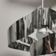 Suspension inox courbé, Space Age, 1970