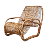 Rattan armchair, Italy, 1950s