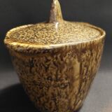 Vintage stoneware mustard pot from the 20th century