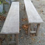 Pair of oak benches