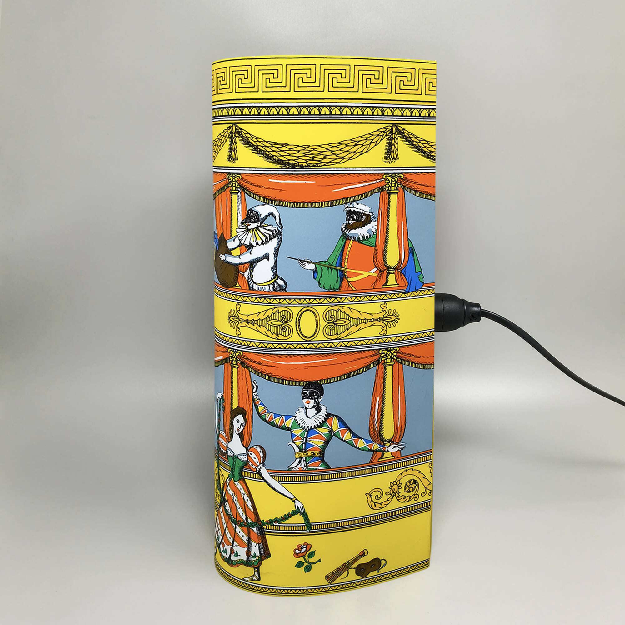 1990s Gorgeous "Commedia dell'Arte" Table Lamp by Piero Fornasetti for Anto