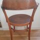 Wooden bistro chair with armrests