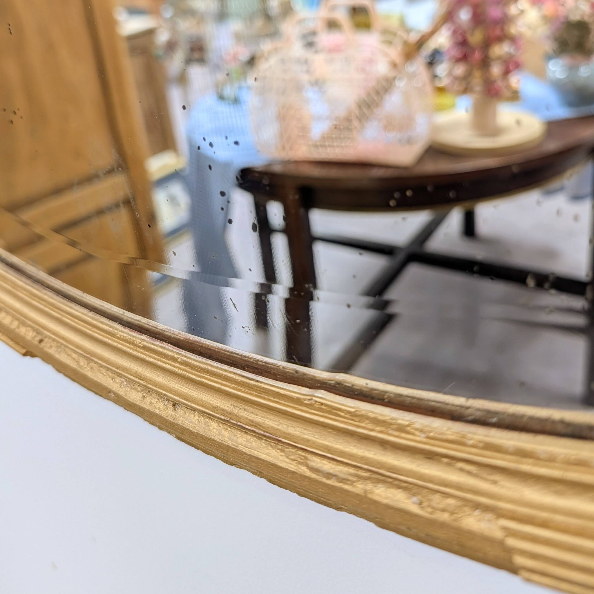 Baroque oval mirror
