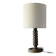 Turned wooden lamp, Charles Dudouyt style, around 1950.
