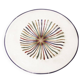 Lino Tagliapietra, Multicolored Murano Glass Round Disk Plate Sculpture, 1983