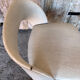 Scandinavian armchair skai white compass wooden vintage