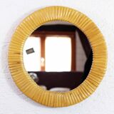 Vintage wicker mirror