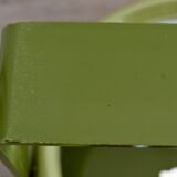 Swivel green plastic makeup mirror - Space Age Design - 1970s