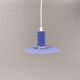 A blue minimalist hanging lamp from Lyfa Denmark 1980s.