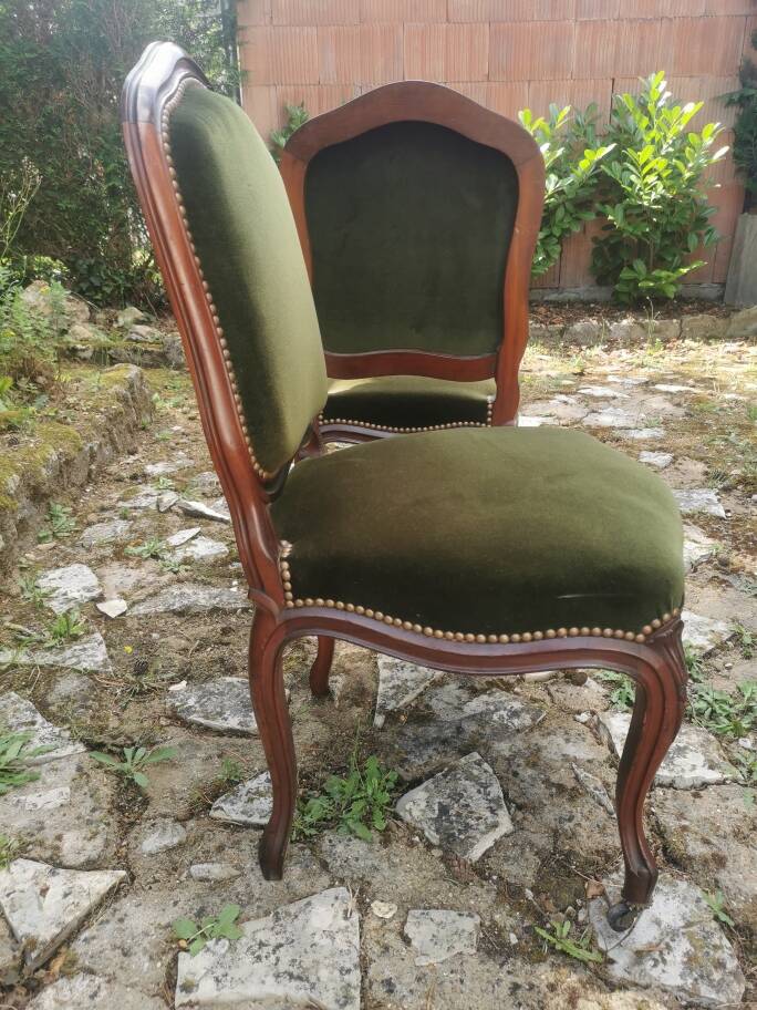 Chaise velours empire