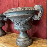 Pair of cast iron planters