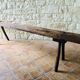 Oak farmhouse bench, circa 40's /50's