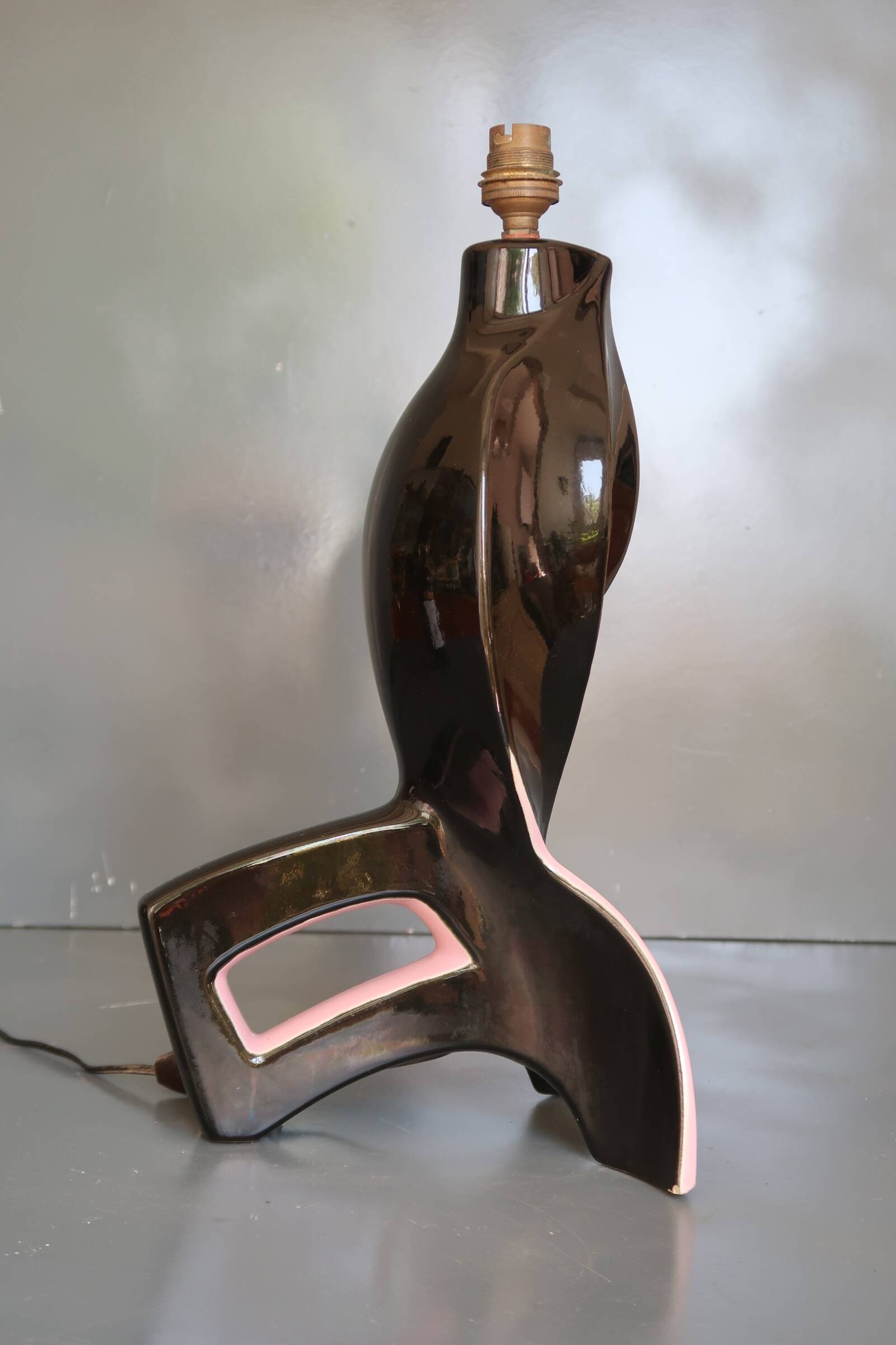 Large vintage 1960s ceramic lamp