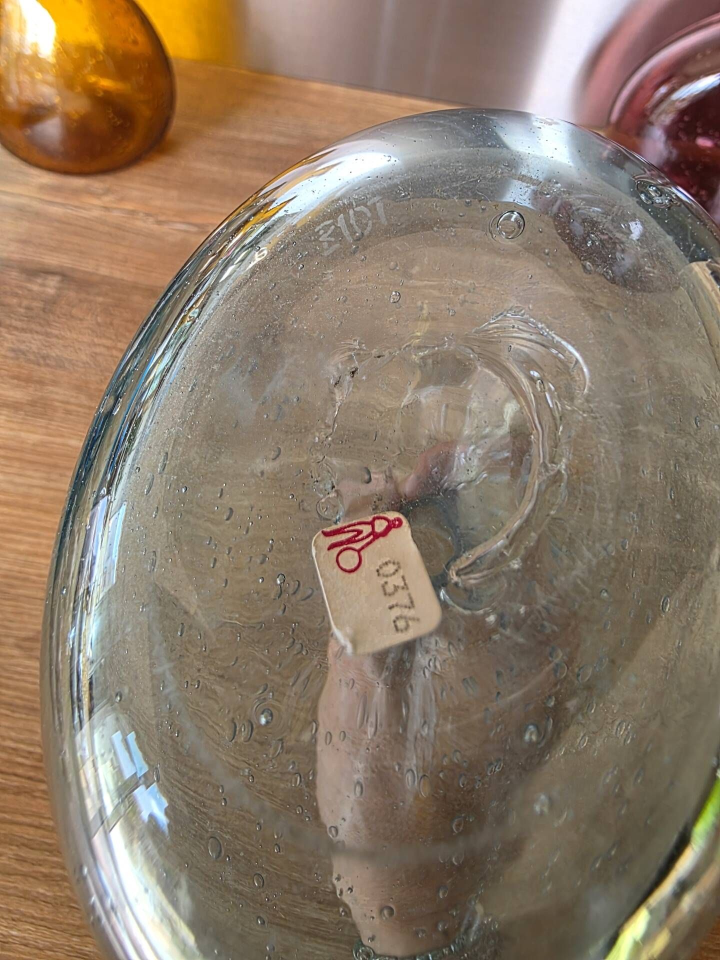 Lot 3 carafes / flacons verre bullé de Biot