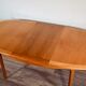 Midcentury nathan oblong teak extending table