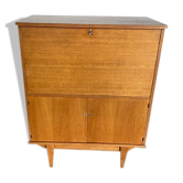 Scandinavian office secretary in vintage teak 50s