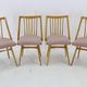 1960s Antonin Suman Set of Four Dining chairs in Beech Wood , Czechoslovakia